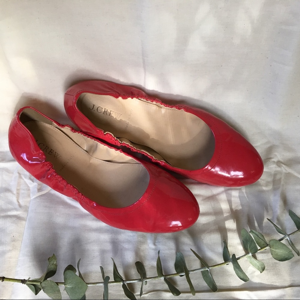 Cece Patent Leather Ballet Flats in Poppy